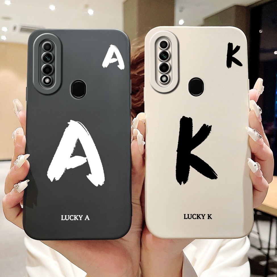 Oppo A31 2020 ฝาครอบ CPH2015 แฟชั่นตัวอักษร AZ รูปแบบการออกแบบซิลิโคนฝาครอบ Oppo CPH2073 CPH2081 CPH2029 CPH2031 เคสโทรศัพท์