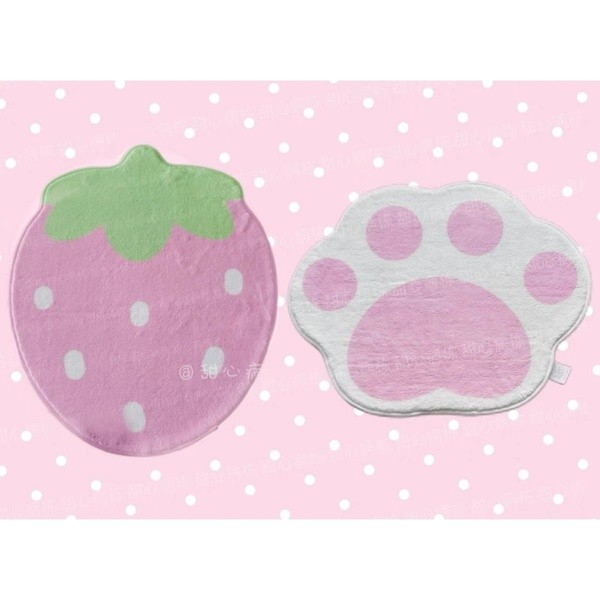 Steve Cats Paw Strawberry พรมน่ารักโซฟาเลียนแบบแคชเมียร์เบาะ Cat Rest ผ้าห่ม