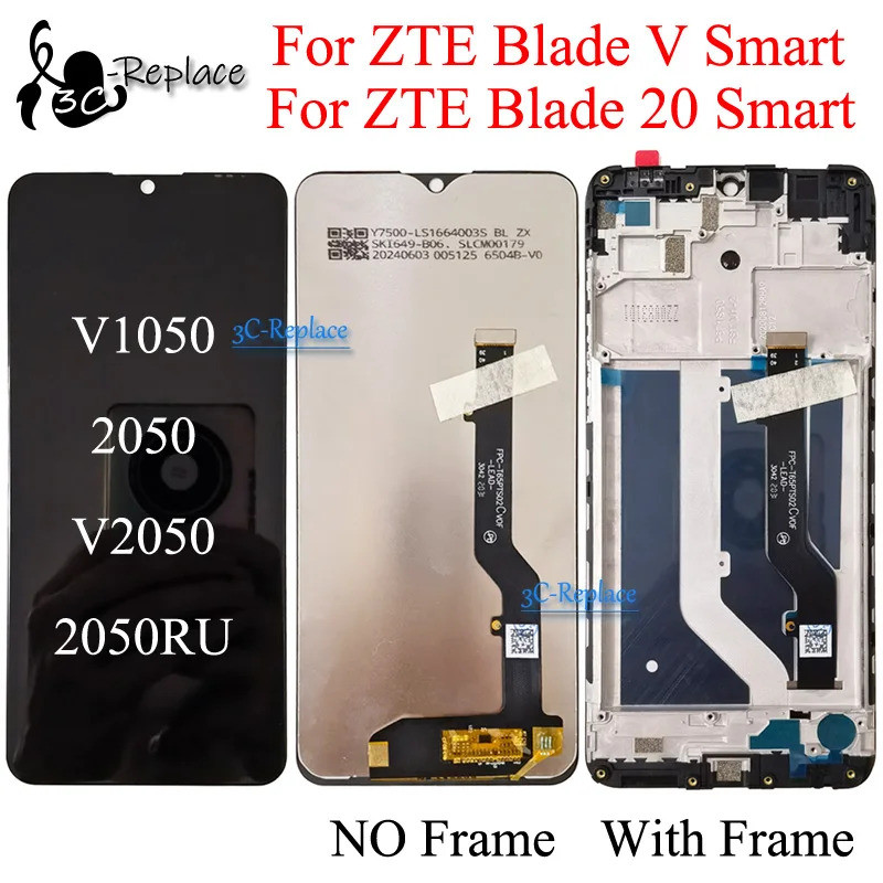สําหรับ ZTE Blade 20 สมาร์ทใบมีด V สมาร์ท V1050 V2050 2050 2050RU จอแสดงผล LCD Touch Screen Digitize