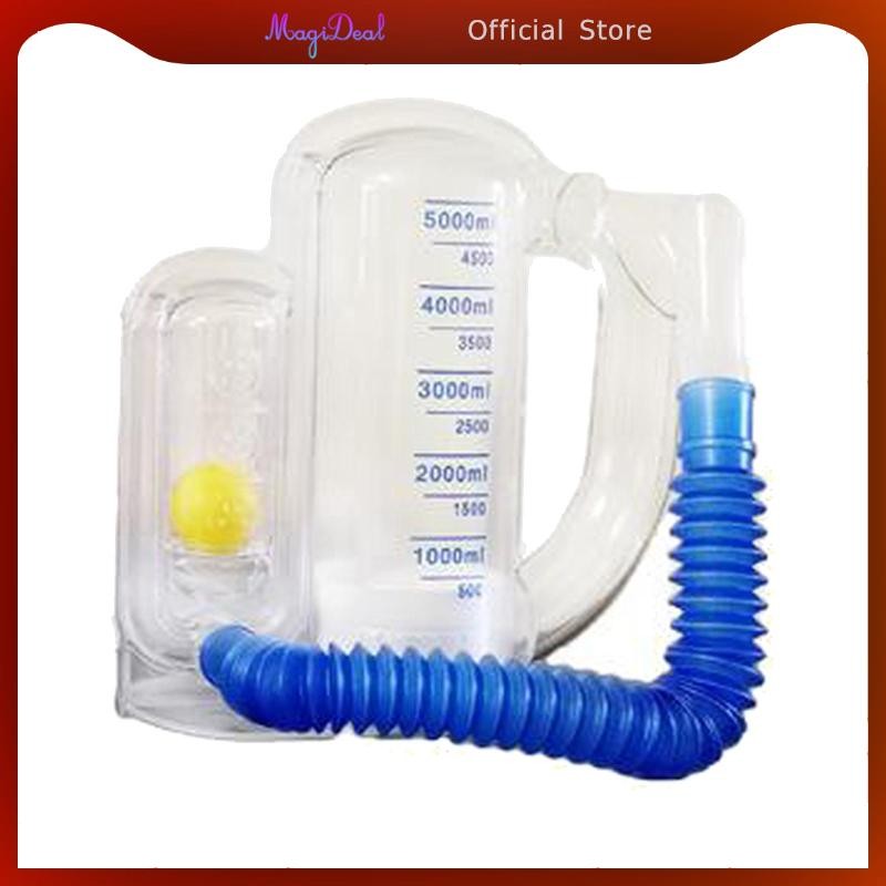 [MAGIDEAL] 2020 ใหม่ Breathing Trainer 5000 Volumetric ความจุการออกกําลังกายเมตร Spirometry Trainer 