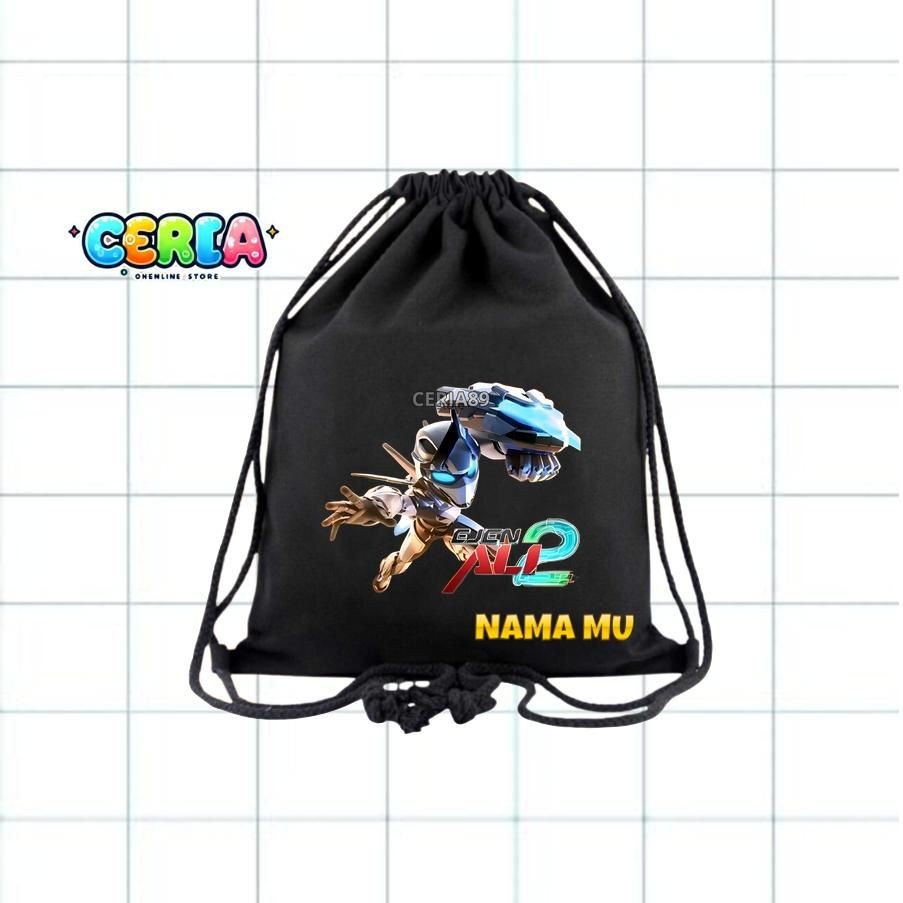 Ejen Ali The Movie 2 ตัวละครโรงเรียนอนุบาลกระเป๋าสะพายเด็กประถมล่าสุด Ejen Ali 2 กระเป๋าสะพาย Unisex