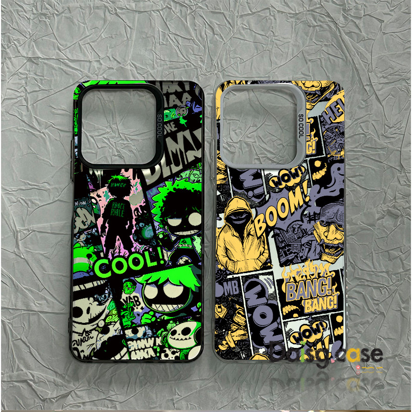 สำหรับ พอดี Redmi Note C65 C61 14C C75 A2 9 9A 9T X6 A3 A3X C55 10มอนสเตอร์สีดำสีเขียว Redmi10/10s/11/11s/12/13 pro