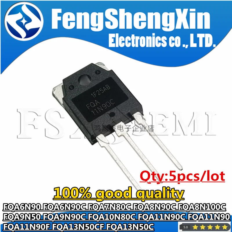 5 ชิ้น FQA6N90 FQA6N90C FQA7N80C FQA8N90C FQA8N100C100CA9N90C FQA10N80C FQA11N50FQA13A50FQA50F10N50F