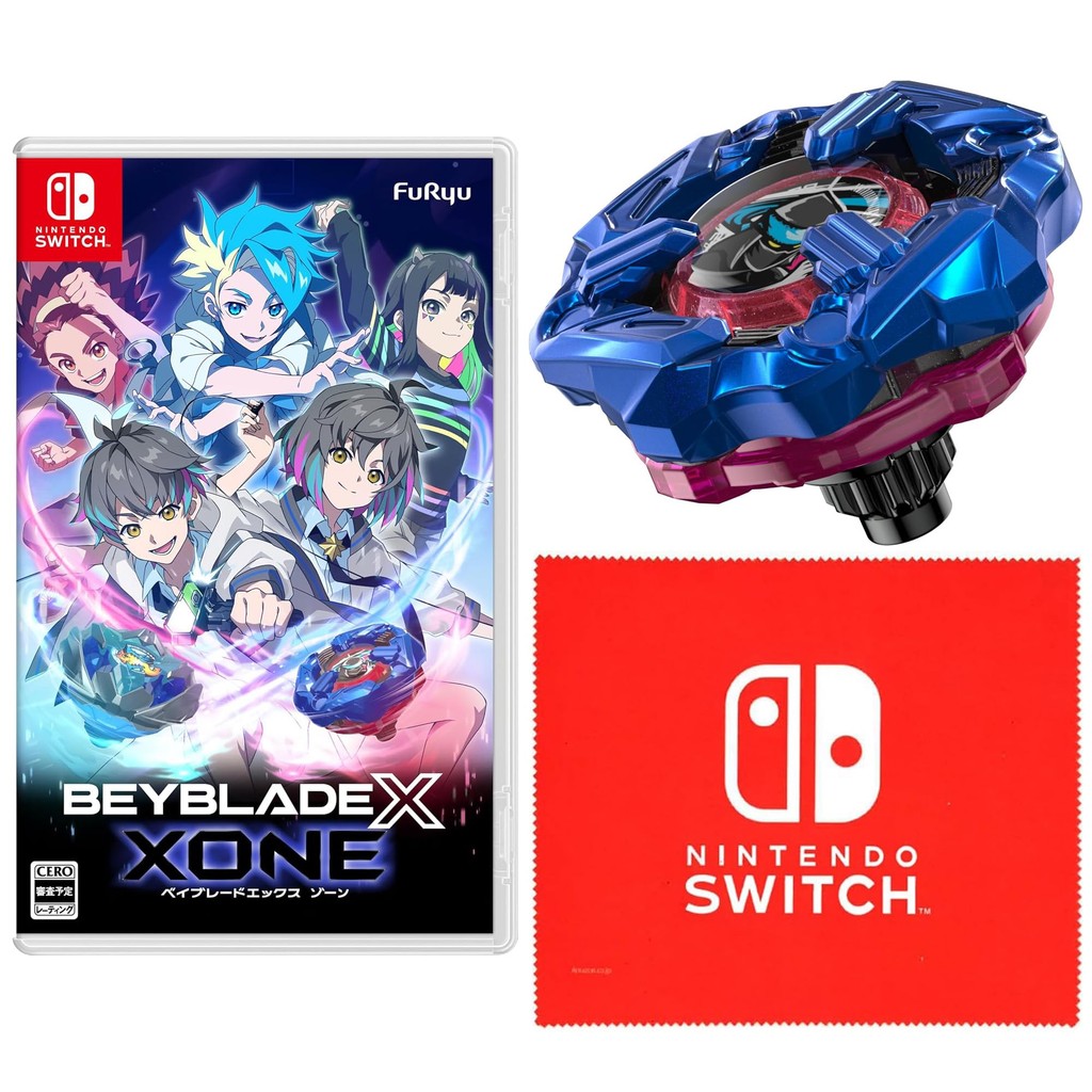 Beyblade XONE -Switch with Manufacturer's Bonus "Shinobi Knife 4-60LF Metal Coat: Blue" and Amazon.c