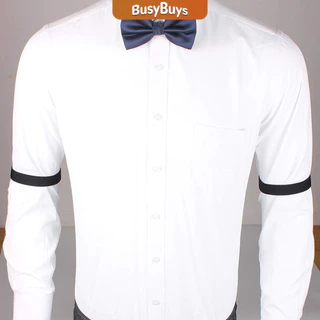 Busybuys 1คู่ สายรัดแขนเสื้อยืดหยุ่น สายรัดแขนเสื้อ กันลื่นของผ้า ปรับได้ Elastic Armband