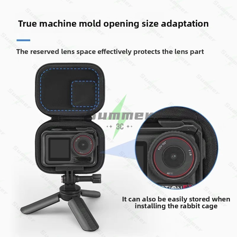 กระเป๋าใส่กล้องขนาดเล็กสำหรับ DJI Action 5pro/4/3 สำหรับ GoPro Hero 13/12/11/10/9 กระเป๋าใส่กล้องแบบพกพาพร้อมเคสป้องกัน thumbnail 4