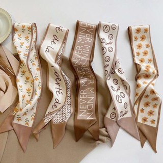 ผ้าพันคอไหมผ้าคลุมไหล่ผ้าพันคอสําหรับกระเป๋าจับผมวงริบบิ้นผม…