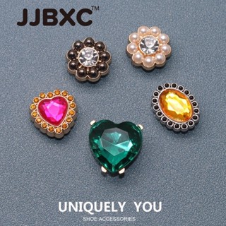 JJBXC ตัวติดรองเท้า charm Metal Gem Diamond ดีไซน์หรู วิบวับ…
