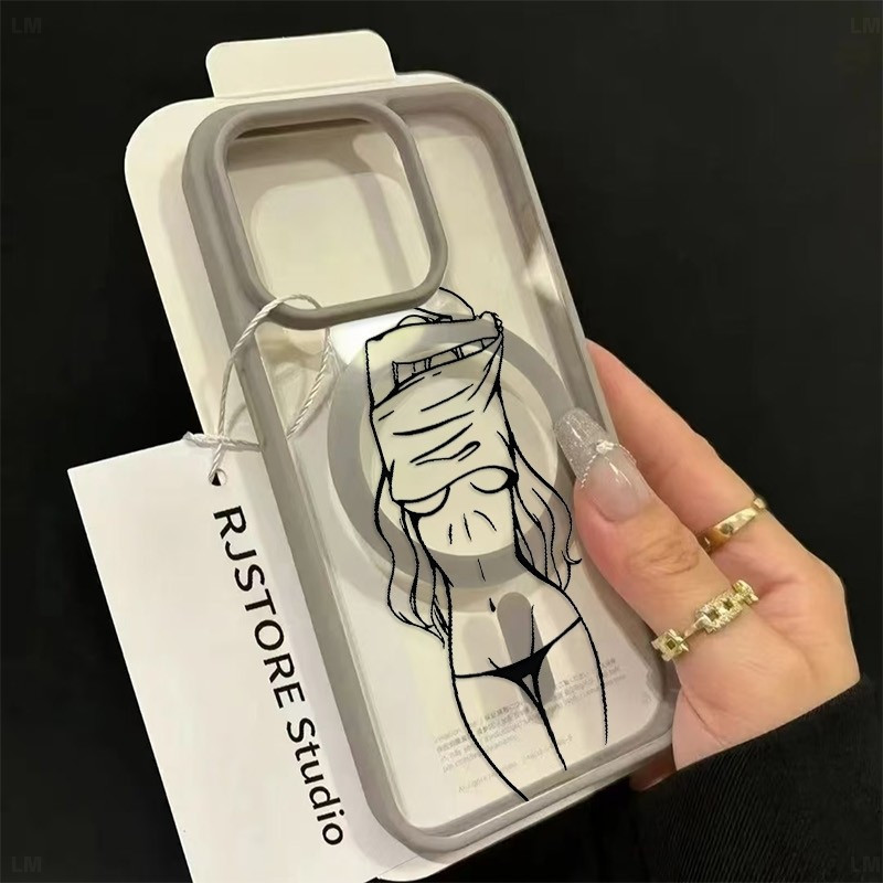 ขายดี เคสโทรศัพท์สวยงามแบบเรียบง่าย โปร่งใส เข้ากันได้กับ iPhone 15Pro 14ProMax 13ProMax 12ProMax 16ProMax 14Plus 11ProMax กันเหลือง ทนต่อแรงกระแทก ทนทานต่อการสึกหรอ เคสป้องกันแม่เหล็ก