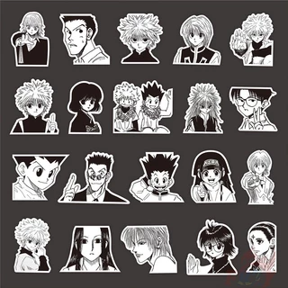 65Pcs/Set ❉ HUNTER×HUNTER . Classical Black & White Series 01 Stickers ❉ Fashion DIY Decals Doodle Stickers