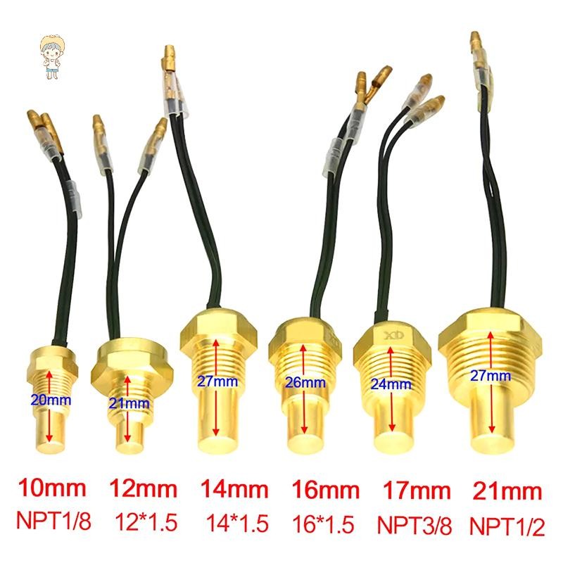 ARS 1PC 12 V/24 V 10 มม.12 มม.14 มม.16 มม.17 มม.21 มม.Universal Water Temperature Sensor รถอุณหภูมิเซนเซอร์วัดอุณหภูมิน้ํา TH