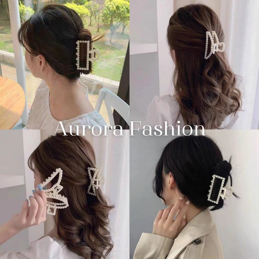 Aurora🛒พร้อมส่ง🚚 (รูปถ่ายจากงานจริง) กิ๊ปหนีบผม ดีเทลมุกรอบใส่สบายสไตล์มินิมอล