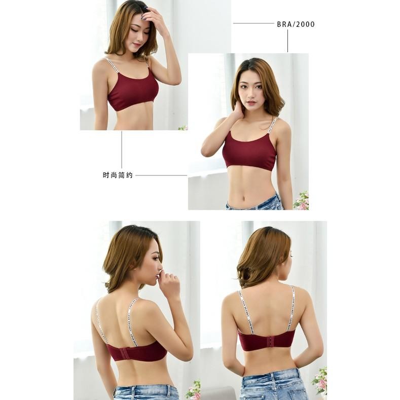 【คละสี 6 ชิ้น!!!】#058 ถูกที่สุด  สายตัวอักษร ตะขอหลัง3ระดับ ใส่สบายมากๆทรงสวย มีฟองน้ำ ราคา ถูกที่สุด ดีลบีเคเค แกลเลอรีภาพที่ 9