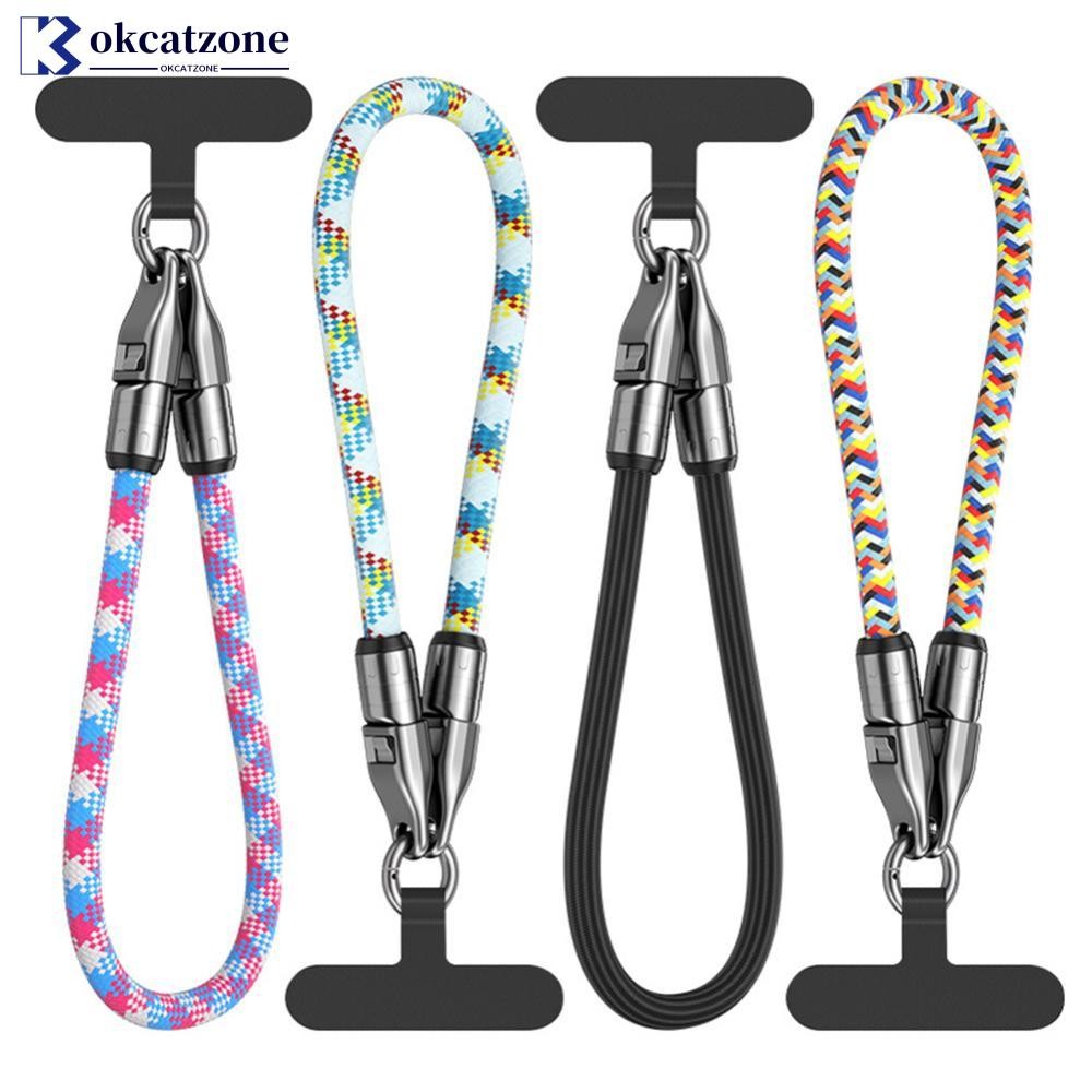 OKCATZONE PD240W โทรศัพท์ Lanyard สายชาร์จ 2 in 1 USB-C ถึง USB-C Super Fast Charge ข้อมูลสายโลหะผสม