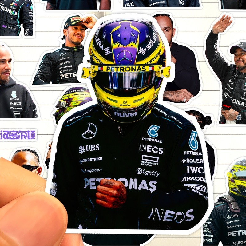Lewis Hamilton สติ๊กเกอร์ HD กันน้ํา F1 นักกีฬาแข่ง Lewis Hamilton Collection สติ๊กเกอร์