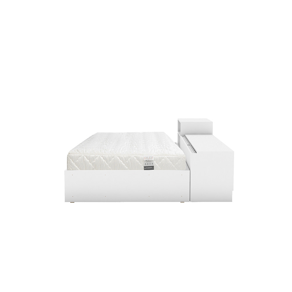 Koncept Furniture  เตียง 3.5 ฟุต+ที่นอน KC-PLAY รุ่น FANTASY สีขาว