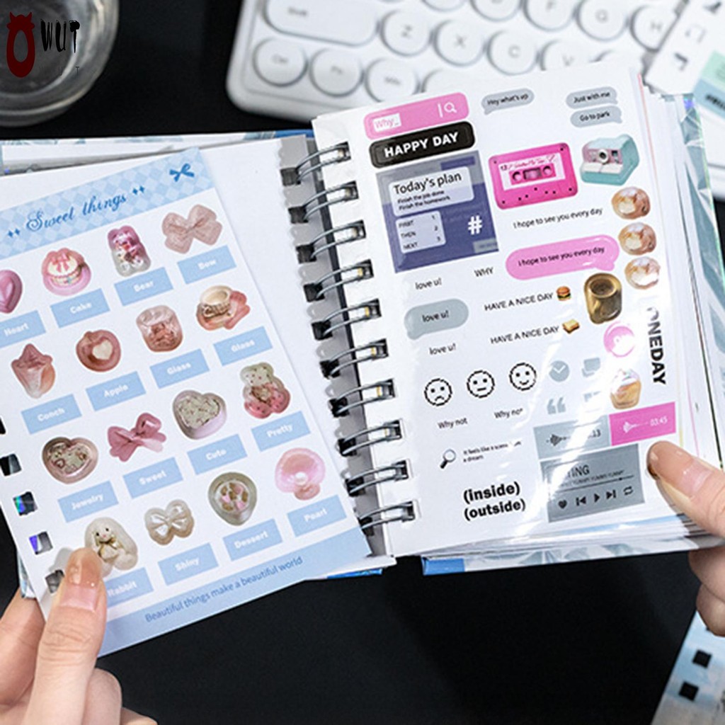 60 ชิ้นเกาหลี Instagram สติกเกอร์ Fragments of Time Theme Non-Repeat สติกเกอร์สําหรับ Art Craft Journaling อุปกรณ์ - รูปที่ 4