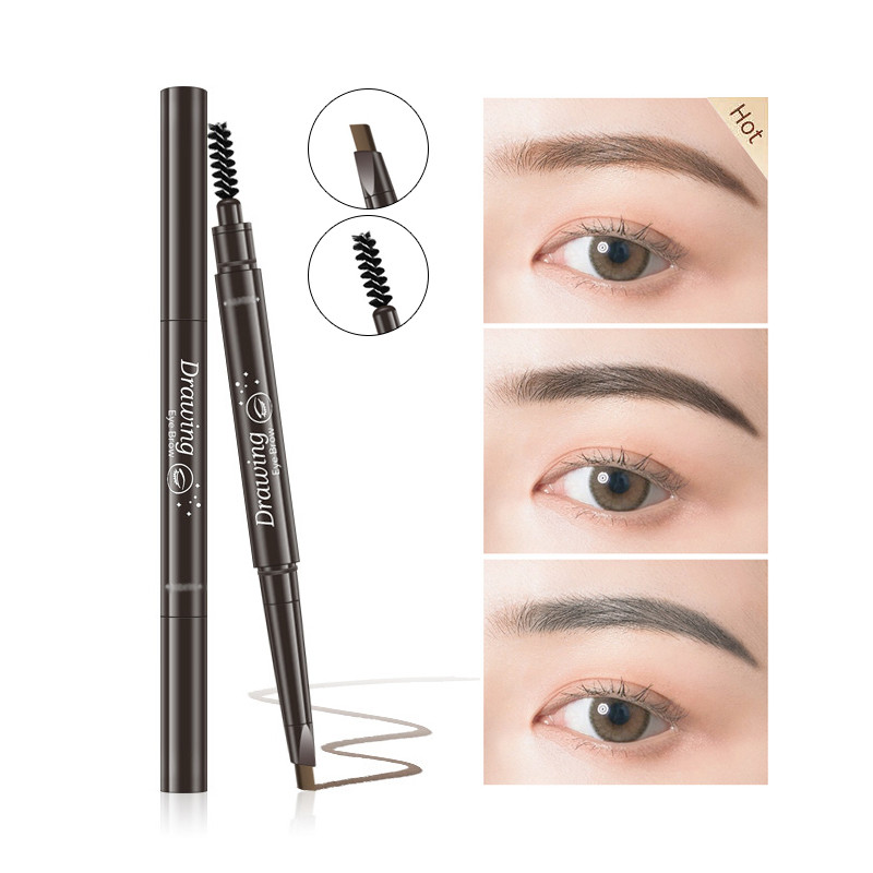 2 in 1 ดินสอเขียนคิ้วติดทนนาน แบบสองหัว กันน้ํา ติดทนนาน Eyebrow