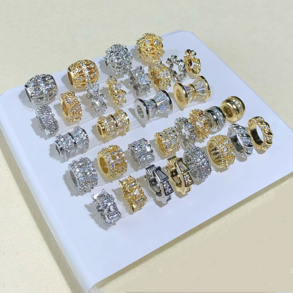 Spacer ลูกปัดสำหรับเก็บรักษา 18K diy สร้อยข้อมือและอุปกรณ์เสริม