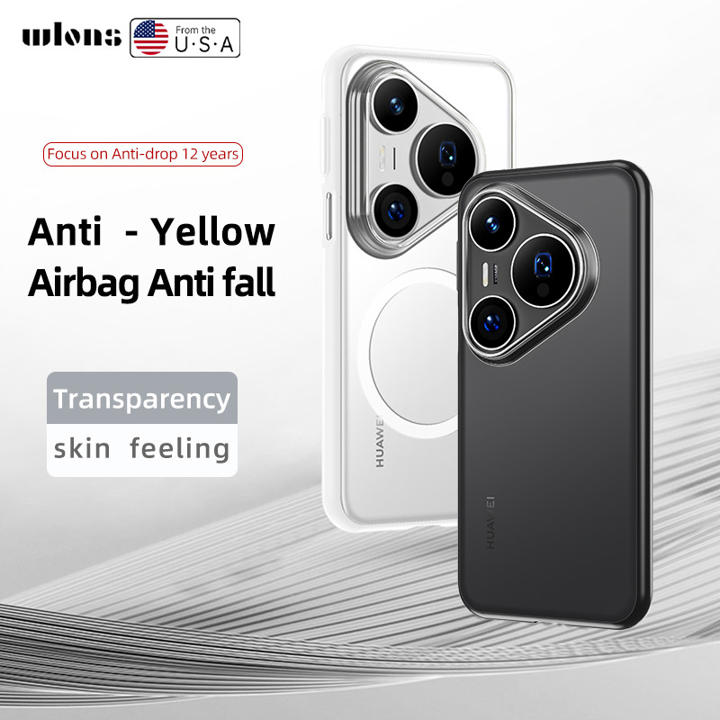 เคส Huawei Pura 80 Ultra Pura 80 Pro เกราะน้ำแข็ง แม่เหล็ก รองรับการชาร์จแบบไร้สาย เคสโทรศัพท์แข็ง โปร่งใส ชัดเจน ปกป้องกล้อง ต่อต้านสีเหลือง กันกระแทก