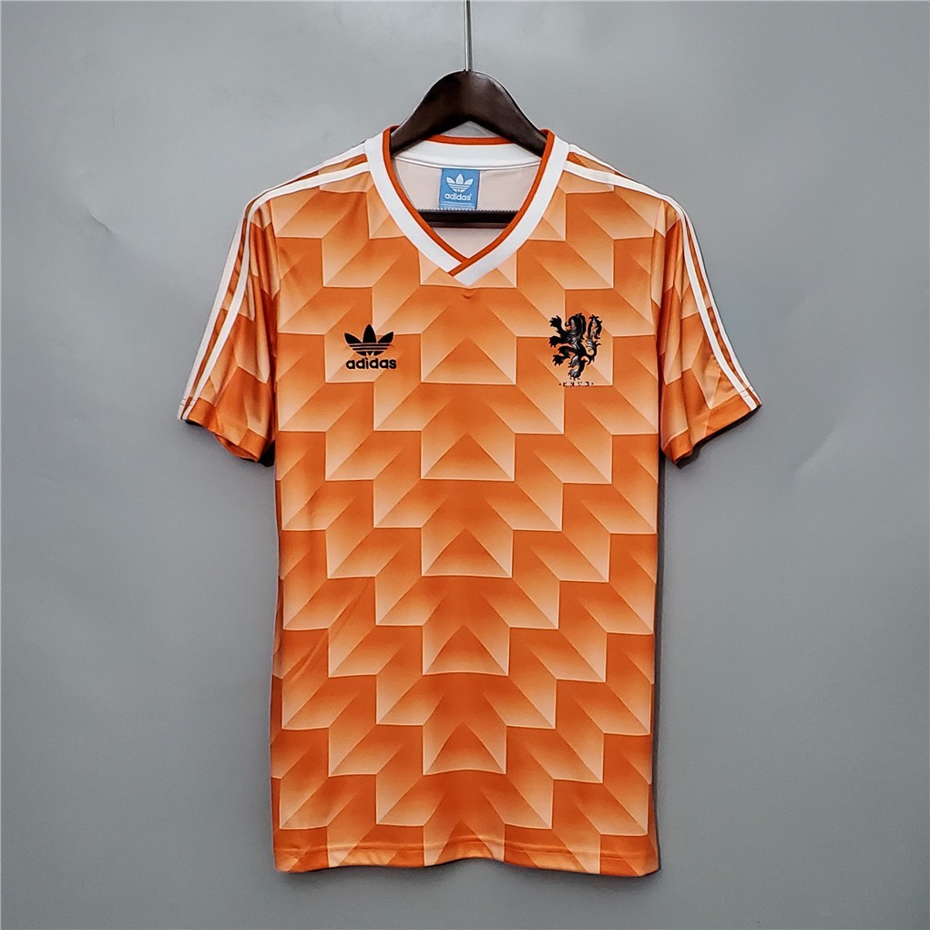 #NED 1988 Home Retro Soccer Jersey Football #GULLIT #VAN เบสเทน