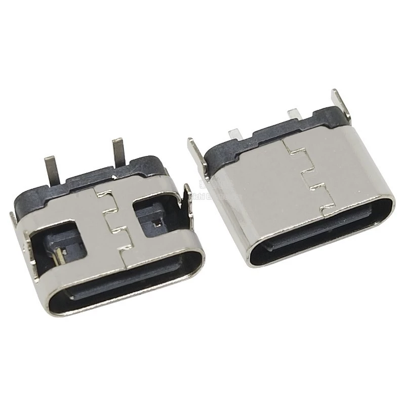 TYPE-C 2P ซ็อกเก็ตแนวตั้งแนวนอนซ็อกเก็ตหญิง 90 องศาซ็อกเก็ต 2 พินบอร์ด USB ง่ายอินเทอร์เฟซการชาร์จอย่างรวดเร็ว
