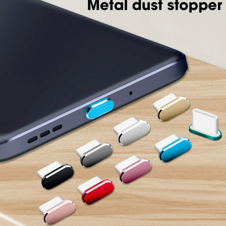 Universal Type C Anti Dust Plugs โลหะ USB C พอร์ต Protector หมวกโทรศัพท์สีสันสดใสพอร์ตชาร์จฝุ่นสําหรับ iPhone และโทรศัพท์ Android ส่วนใหญ่ [3-5 วันมาถึง]