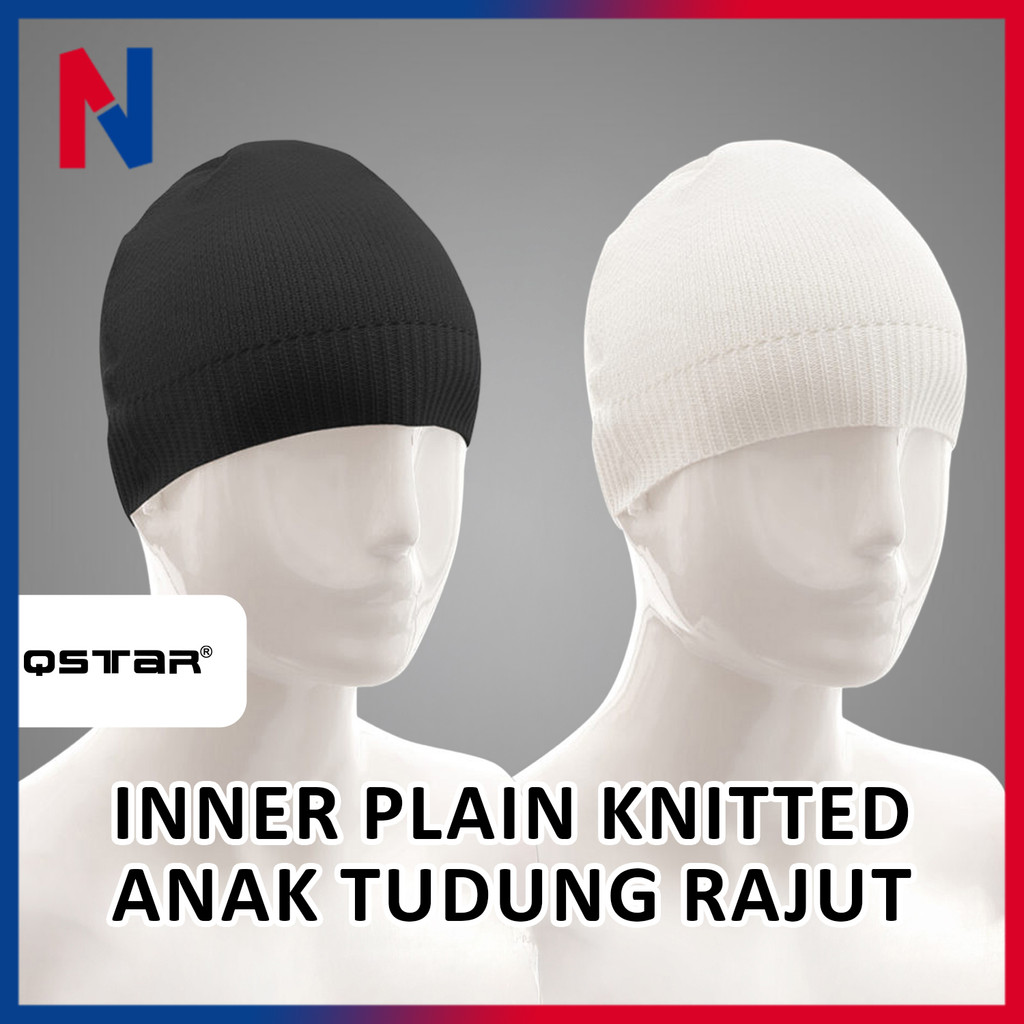(1 ชิ้น) QSTAR Anak Tudung Rajut Ringkas หมวกหิมะด้านในถักธรรมดา