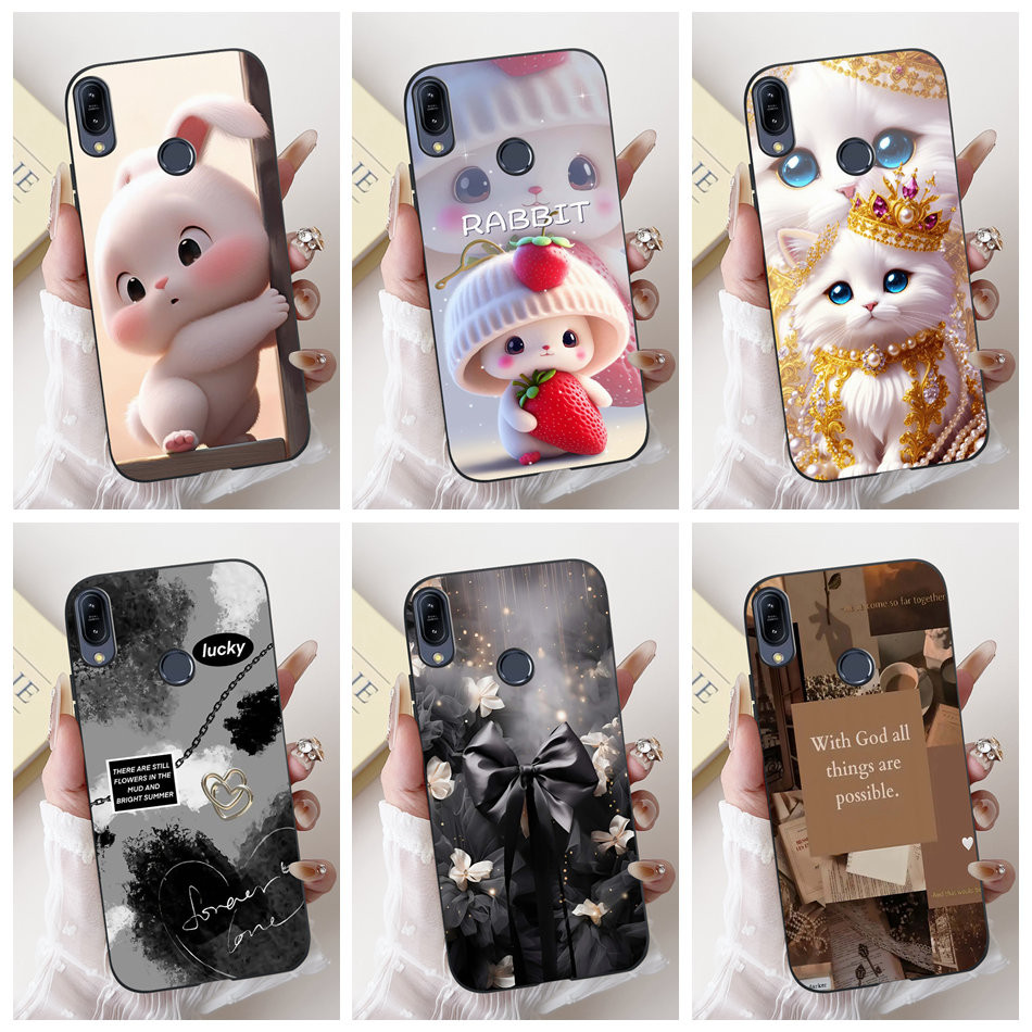 สําหรับ Asus Zenfone Max Pro M1 ZB602KL X00TD / Max M1 ZB555KL X00PD ใหม่น่ารักการ์ตูนดอกไม้ปลอกซิลิ