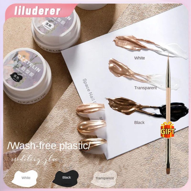 【ซื้อ 1 แถม 2】QINGYOU เจลแต่งเล็บสามมิติแบบล้างฟรี 5D ลูกอมใส กึ่งแข็ง กระจก กาวติดเล็บ โฟโตเทอราพี สำหรับร้านทำเล็บ HO