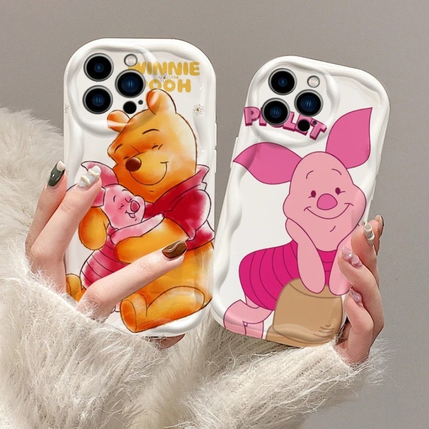 Winnie The Pooh น่ารักสําหรับ OPPO A3S A5 AX5 A5S AX5S A7 AX7 A12 A12e A8 A5 A9 2020 คลื่นน้ํามันฝาค