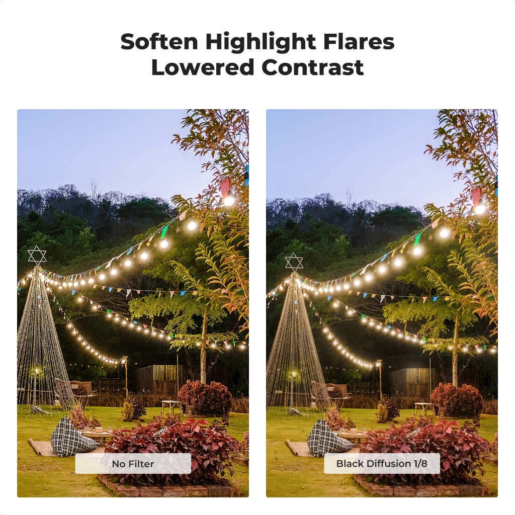 K&F NANO-X Black Mist Diffuser Filter 1/8 ฟิลเตอร์  Soft Glow Effect แสงละมุนเพิ่มมิติ ราคา ถูกที่สุด ดีลบีเคเค แกลเลอรีภาพที่ 4