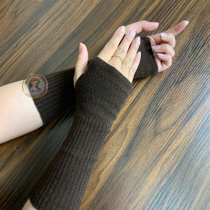 เทรนด์ใหม่~ RAIMA - Premium Minie Braided Handsock สําหรับ Muslimah - Drak Chocolate