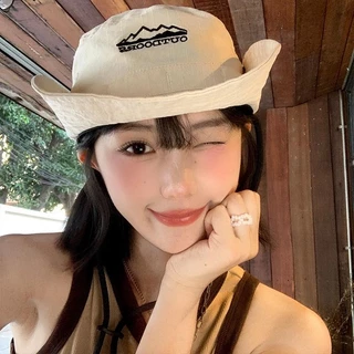 Shopex หมวกกันแดด หมวกปีกกว้าง หมวกผ้าฝ้าย หมวกท่องเที่ยว หมวกบัคเก็ตพับได้ ป้องกันรังสียูวี
