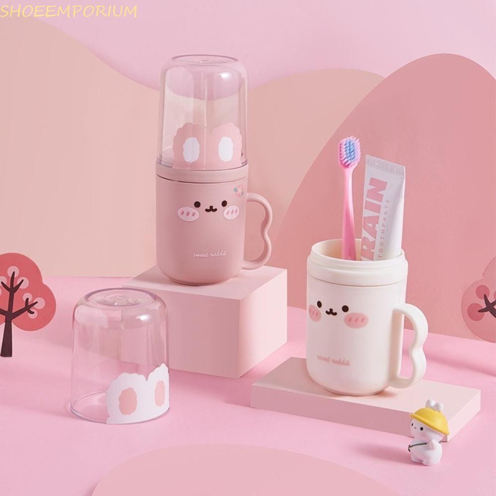 กล่องเก็บแปรงสีฟัน โรคภูมิแพ้, ถ้วยน้ํายาบ้วนปากพลาสติกลายการ์ตูน, ถ้วยล้างขนาดกะทัดรัดแบบพกพาน่ารักเด็ก