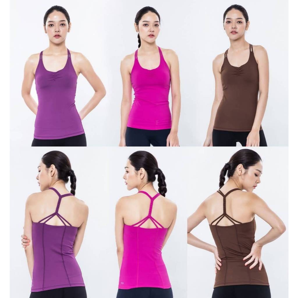 เสื้อกล้ามมีบราในตัว เสื้อโยคะตัวยาว แบรนด์ Fitz รุ่น Balance Tank Top