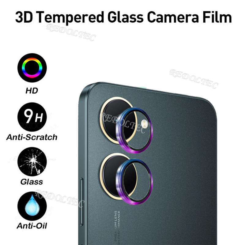 VIVO Y03 Y03T Y18 Y28S 5G 4G แหวนโลหะกล้องเลนส์ป้องกัน VIVO Y03T Y 03 Y 18 กระจกนิรภัยคลุมทั้งหมดฟิล