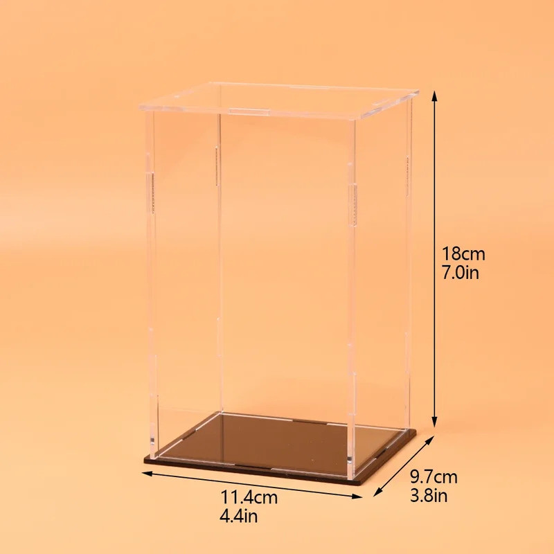 Clear Self-Assembly Acrylic Display Case Acrylic display box Transparent Dust Proof Protection Showc