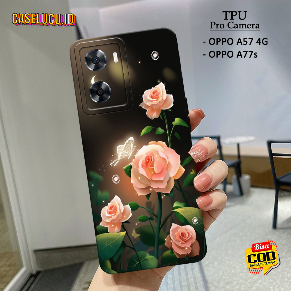 HP เคสโทรศัพท์ OPPO A57 4G / A77s ล่าสุด - เคสโทรศัพท์แฟชั่นดอกไม้ - เคสโทรศัพท์ OPPO A57 4G / A77s 