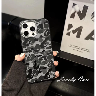ปลอกสําหรับ OPPO A3S A7 A31 A5 F9 A92 A53 A95 A94 A93 A16K A15 A16 A38 A57 A98 Reno 5 10 11 11F Pro 4G 5G GWB Camouflage ฝาครอบโทรศัพท์สีเทา
