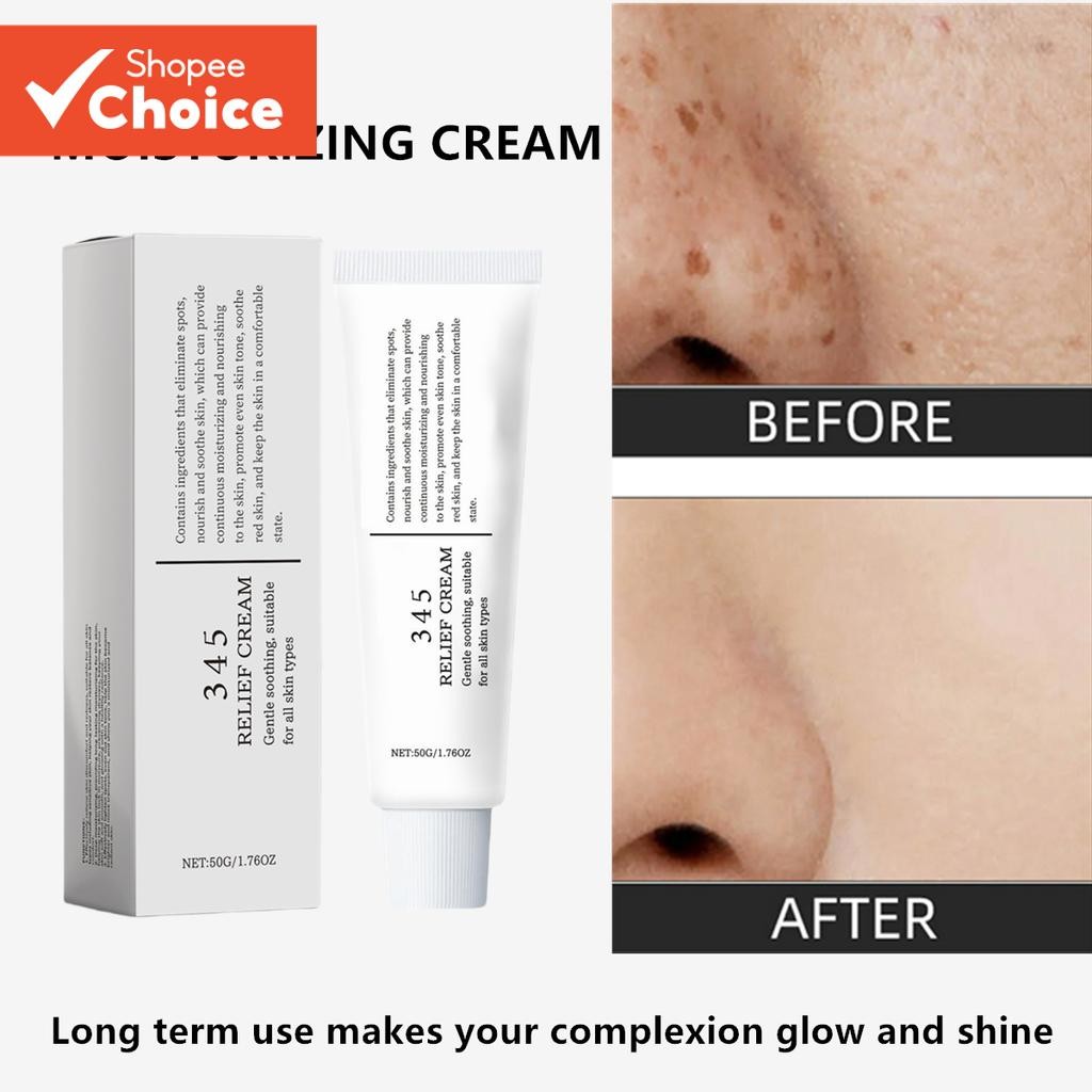 345 Relief Cream Gentle Facial Care Anti-Yellowing Moisturizer Cametyph