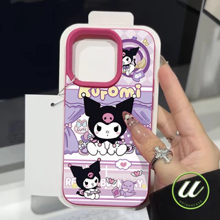 น่ารักคุโรมิเต็มจอภาพกราฟิตี้หนังสุดหรูนุ่มเคส IPhone 17 12 15 14 16 11 13 Pro Max 17Pro XS Max Air XR X 7 8 16 15 Plus