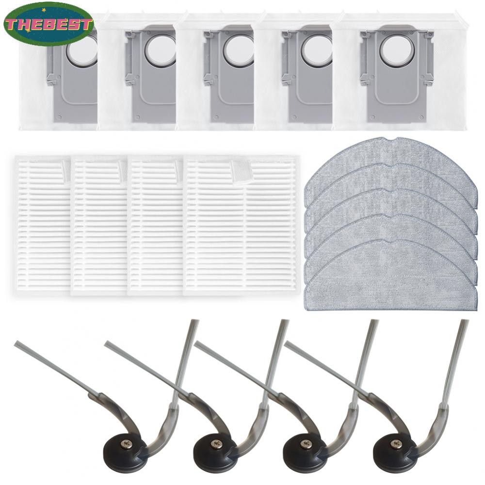 <Thebest>For Roborock For Q7 M5+ Mop Cloth and Filter Side Brush Dust Bag Replacement SetHot Sale