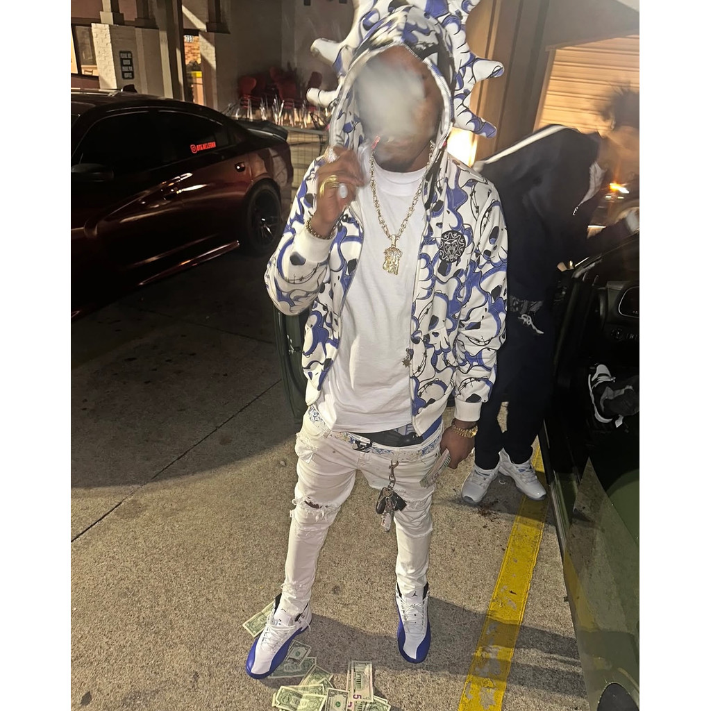 Glo Gang Zipper Sweatshirt Hoodie ยุโรปอเมริกัน Hip Hop Rap Street Casual หลวม