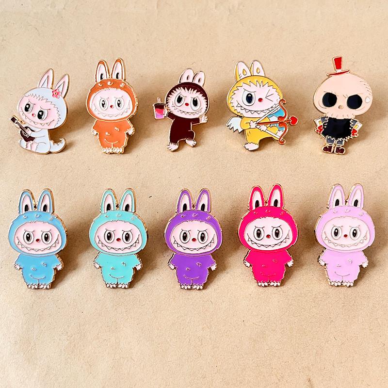 อะนิเมะการ์ตูน Labab เข็มกลัด Little Rabbit Badge สัตว์น่ารักเหรียญกระเป๋านักเรียน Pin