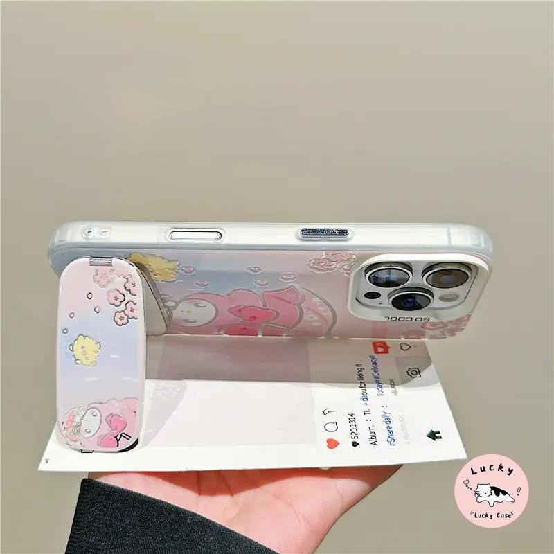 ตัวยึดกระจกเงาเมโลดี้คุโรมิพับได้ เคส OPPO A18 A38 A58 A76 A16 A15 A77 A17 A9 A5 2020 A57 A56 A78 A5s A17K A74 A55 A1K ราคา ถูกที่สุด ดีลบีเคเค แกลเลอรีภาพที่ 5