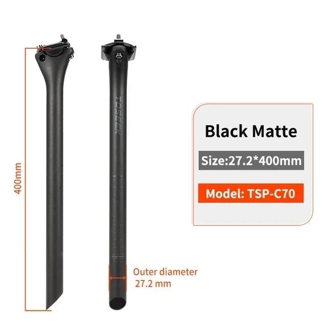 TOSEEK C70 คาร์บอน Seatpost 27.2 มม.31.6 มม.สำหรับจักรยาน ขนาด 350 มม.และ 400 มม.Ultralight MTB อานหลอด - รูปที่ 7