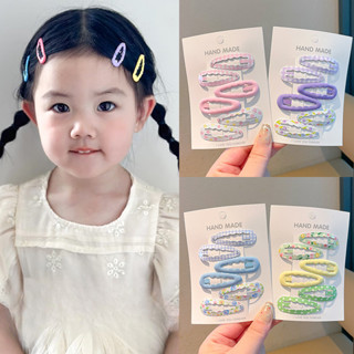 6ชิ้นดอกไม้ดาวกุทัณฑ์พิมพ์BBกิ๊บคลิปด้านเรียบคลิปอุปกรณ์ผมสํ…