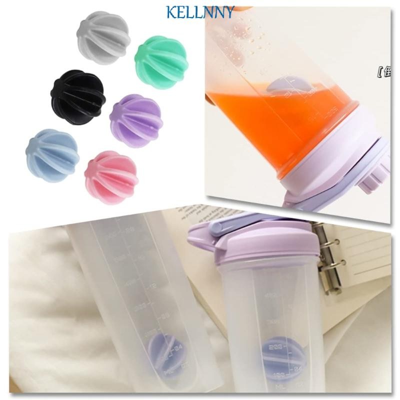 Kellnny 6 ชิ้นหลากสีเครื่องปั่นโปรตีนสำหรับขวดเขย่า