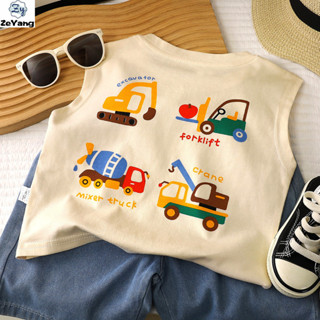 [ZY] 70-150 Ready Stock เสื้อกั๊กผ้าฝ้ายแท้สําหรับเด็กหลวมสบ…